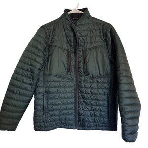 Zella Women's Puffer Jacket Size Large Full Zip NWT Two Pockets Emerald Green